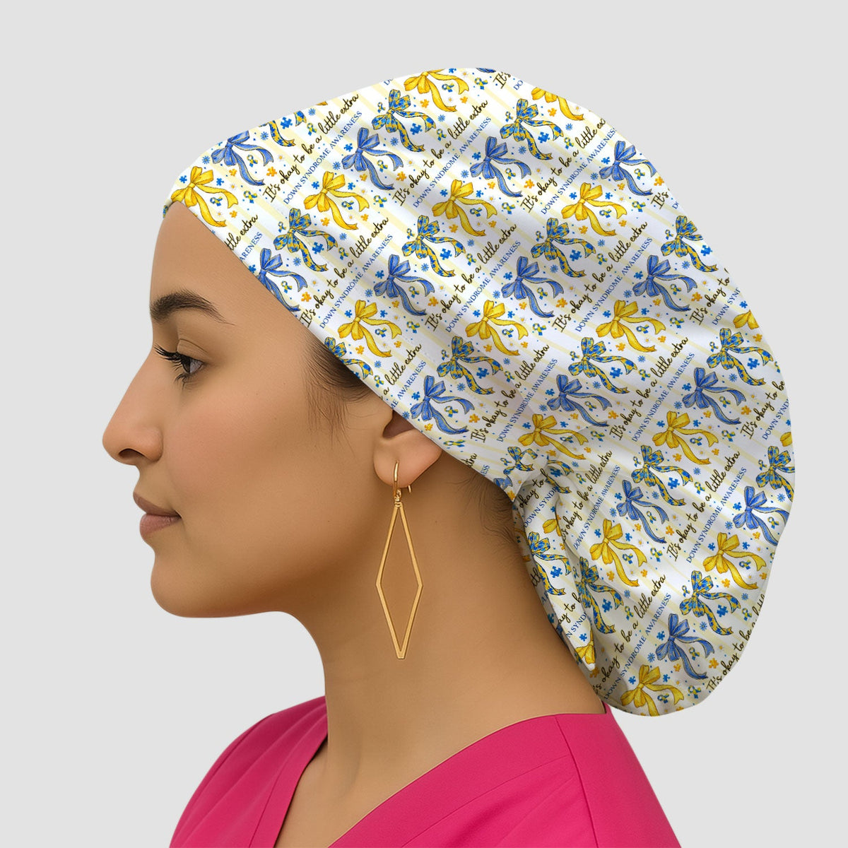 Down Syndrome Awareness Ribbon Scrub Cap