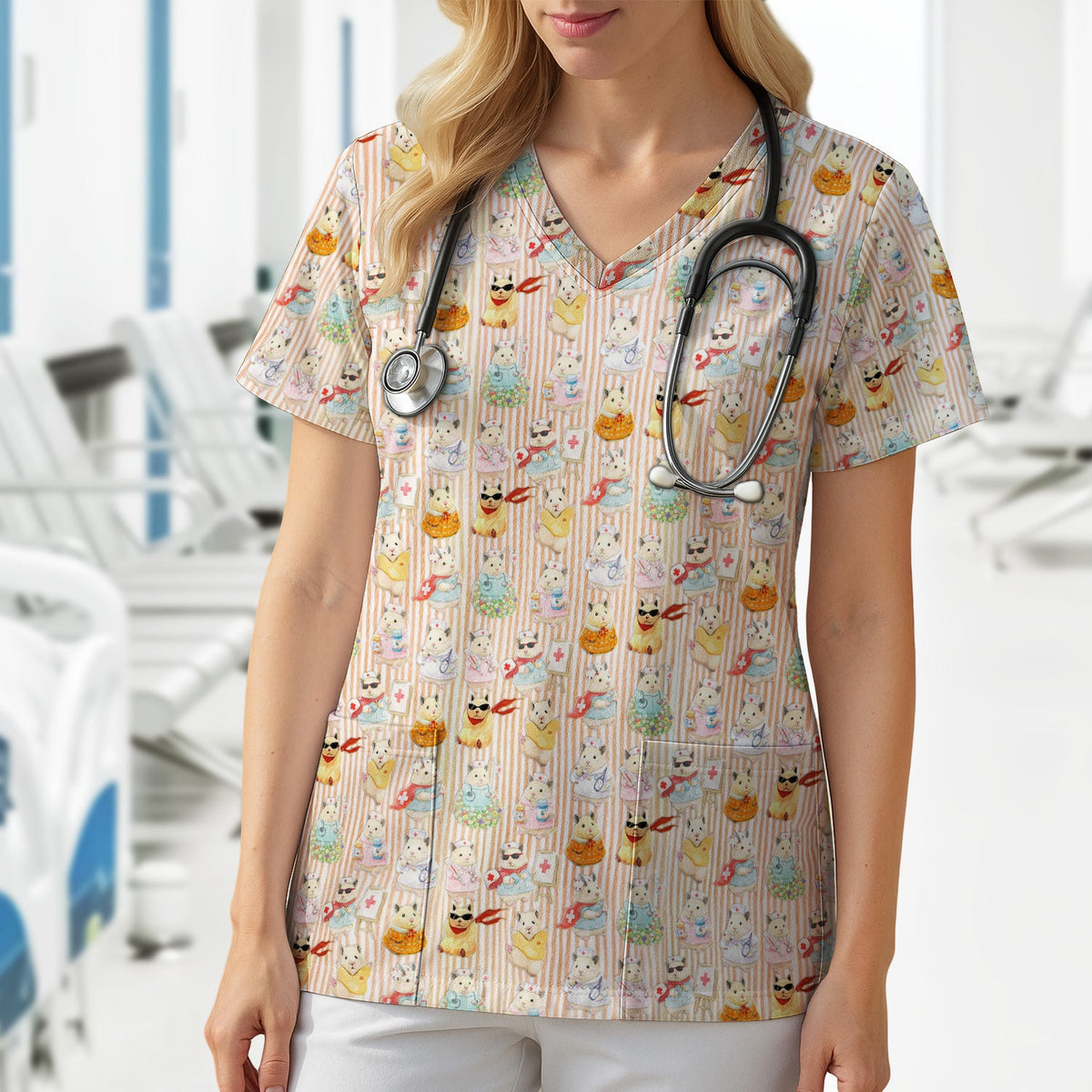 Hamster Nurse Scrub Top