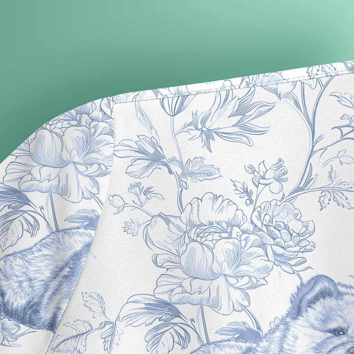 Dog Cat Chinoiserie Nurse Scrub Top