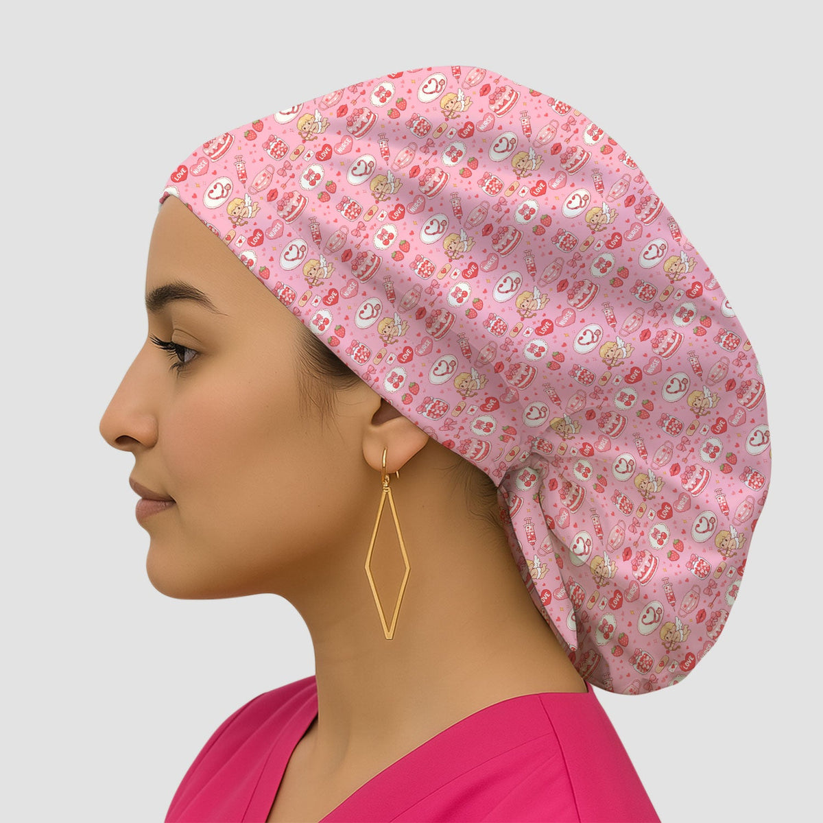 Cupid Valentine Love Scrub Cap