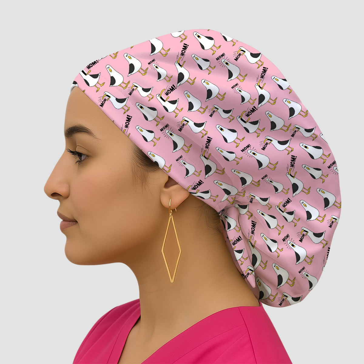 Seagull Mom Scrub Cap