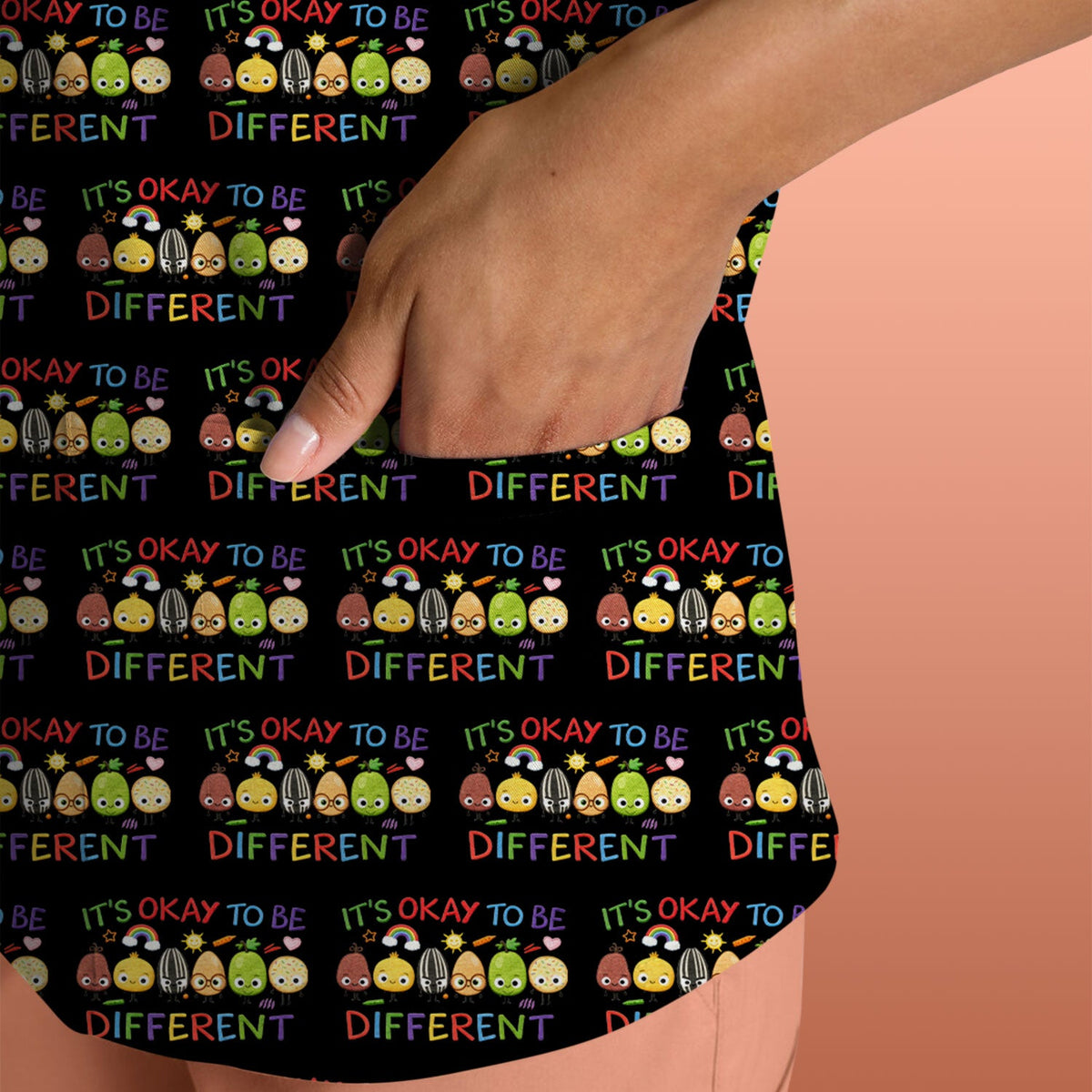 Autism Awareness It's OK To Be Different Nurse Scrub Top