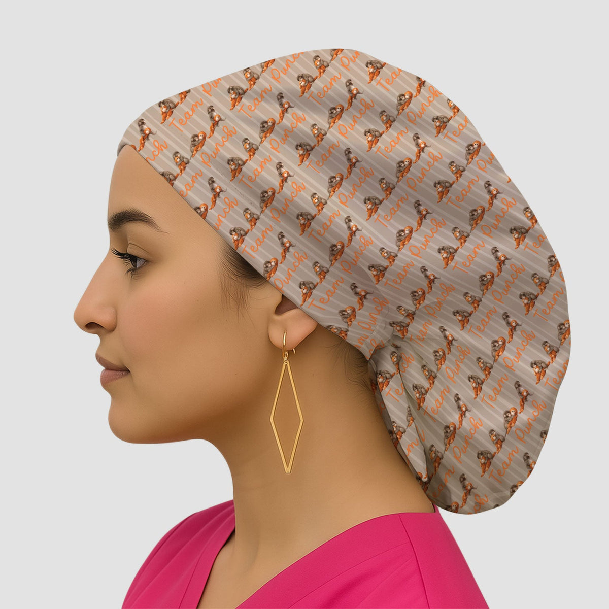 Monkey Team Punch Scrub Cap