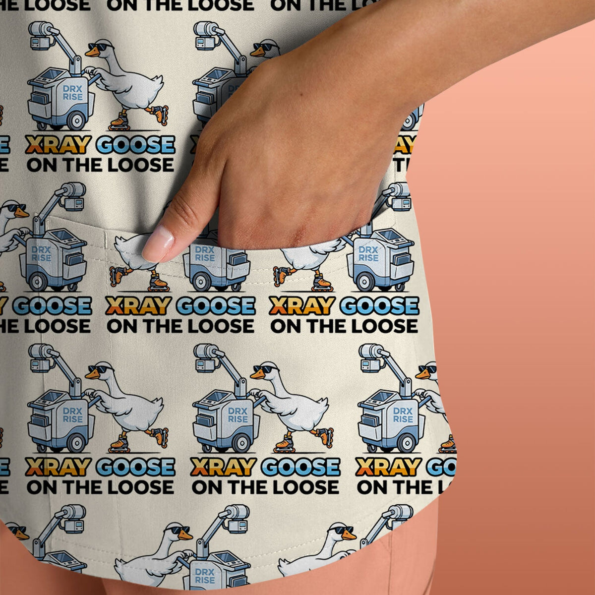 Xray Goose On The Loose Nurse Scrub Top