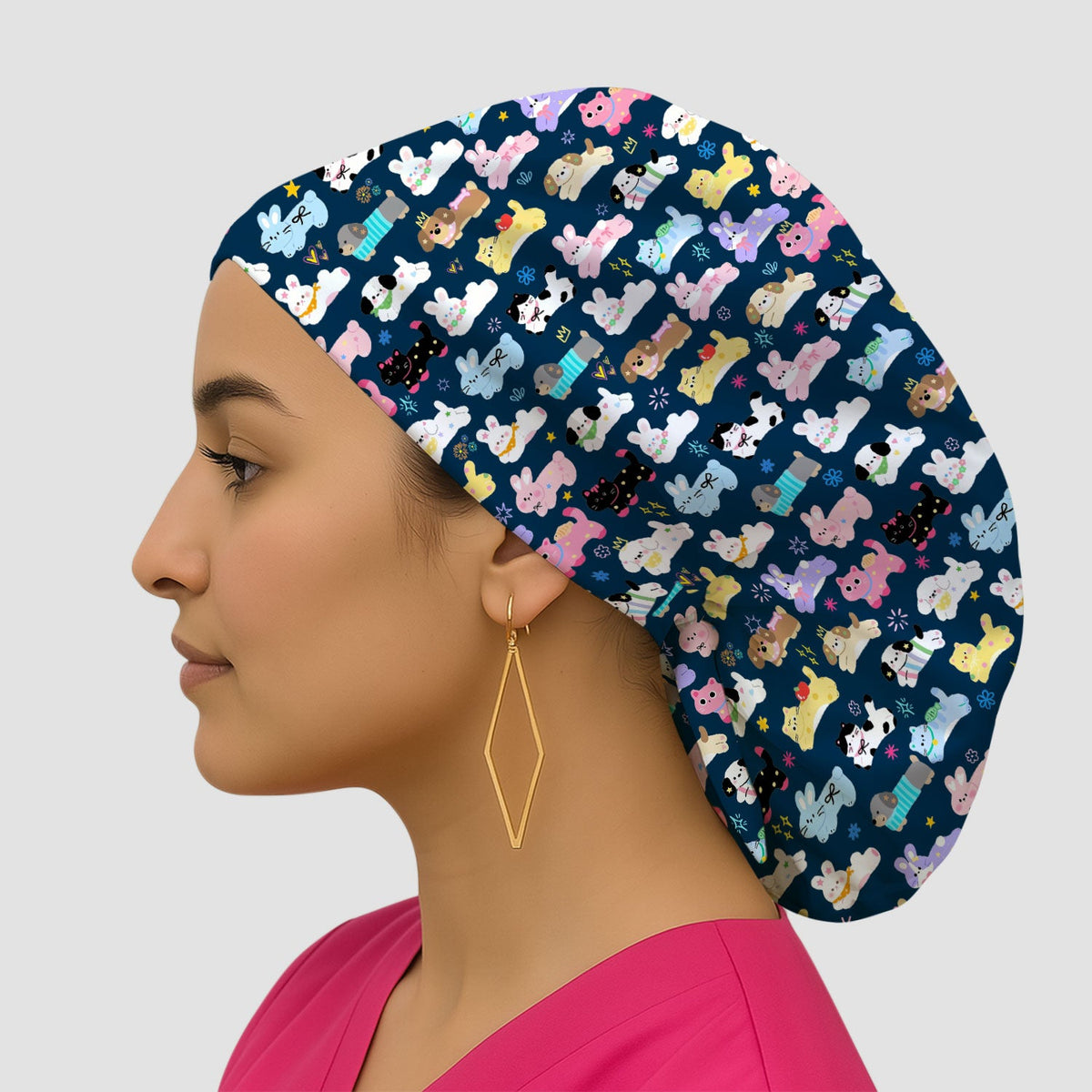 Kawaii Animal Scrub Cap