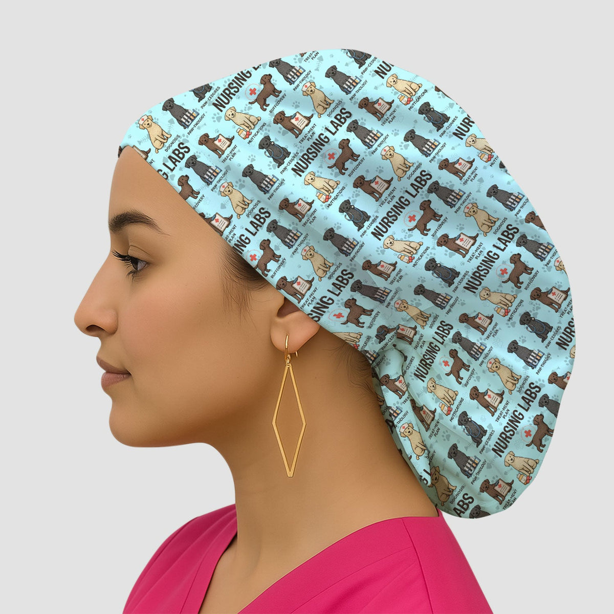 Lab Dog Scrub Cap