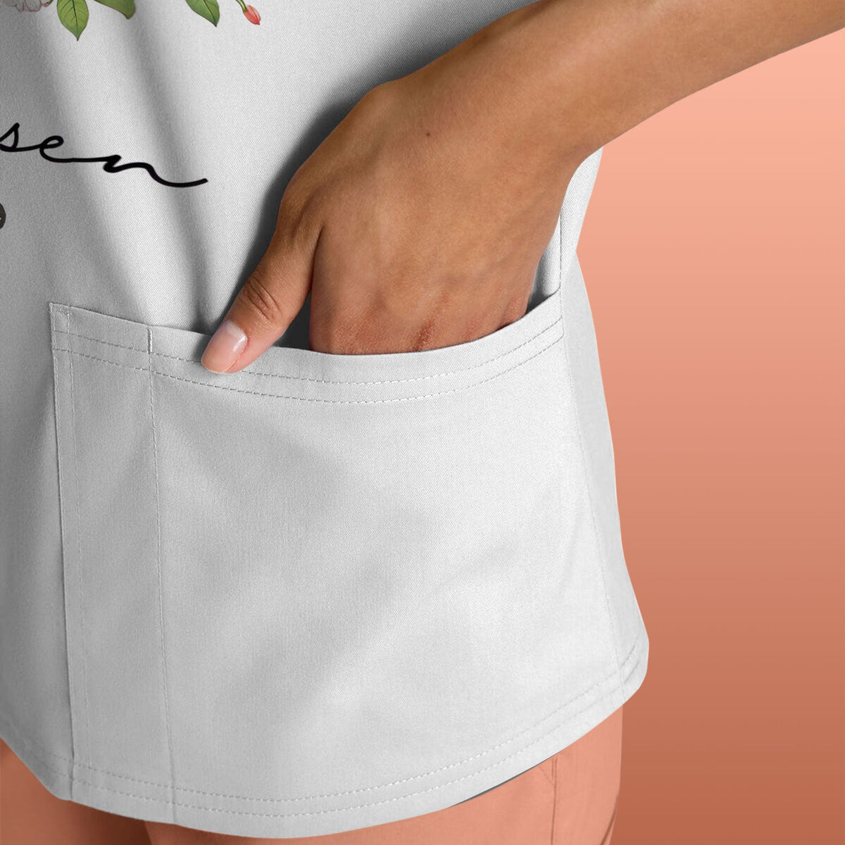 Personalized Easter Nurse He Is Risen Scrub Top