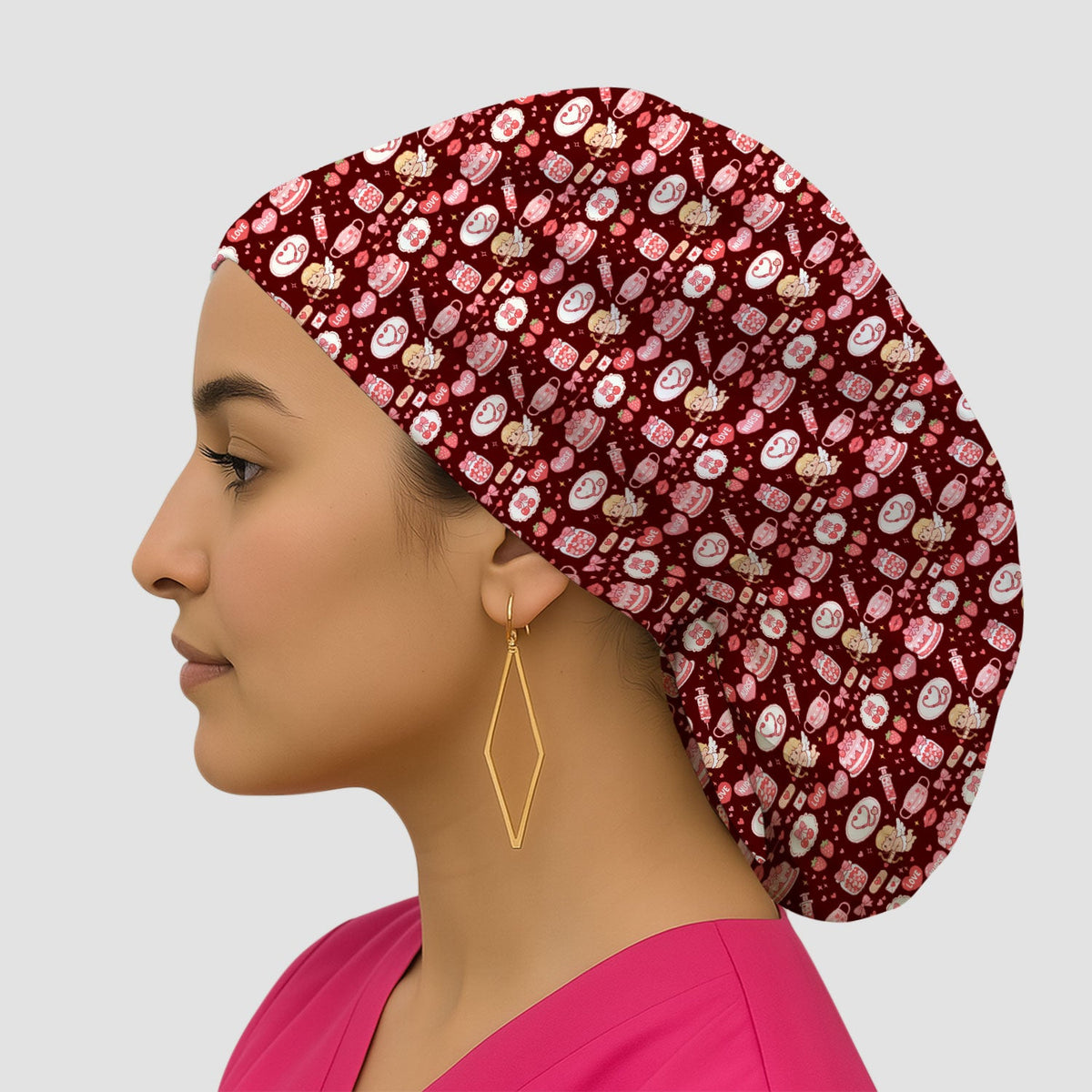 Cupid Valentine Love Scrub Cap
