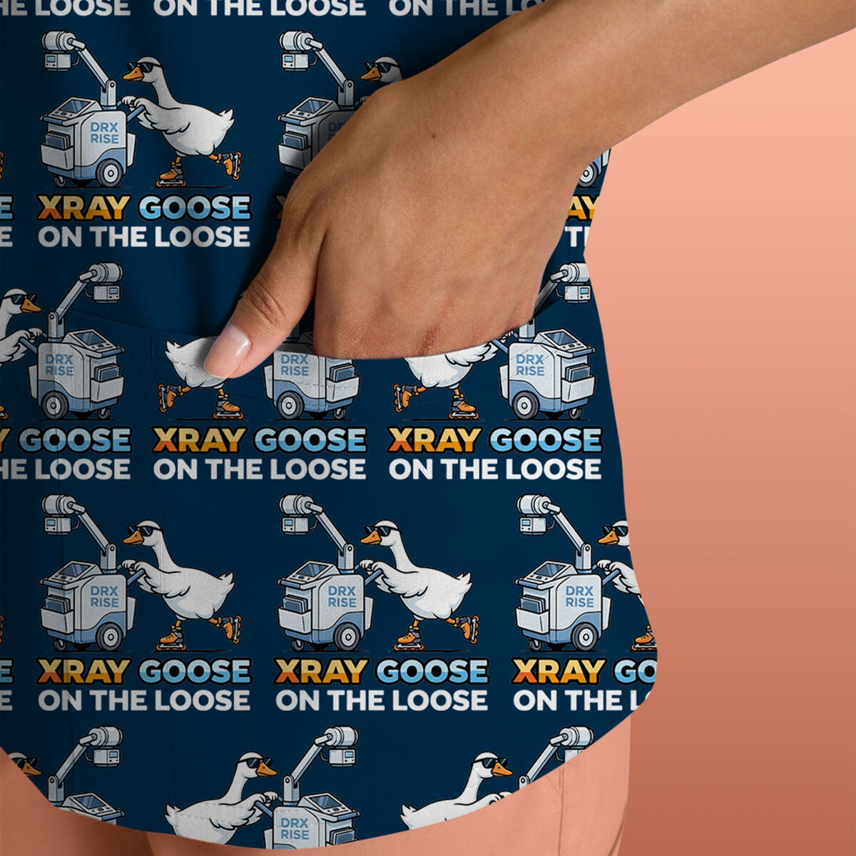 Xray Goose On The Loose Nurse Scrub Top