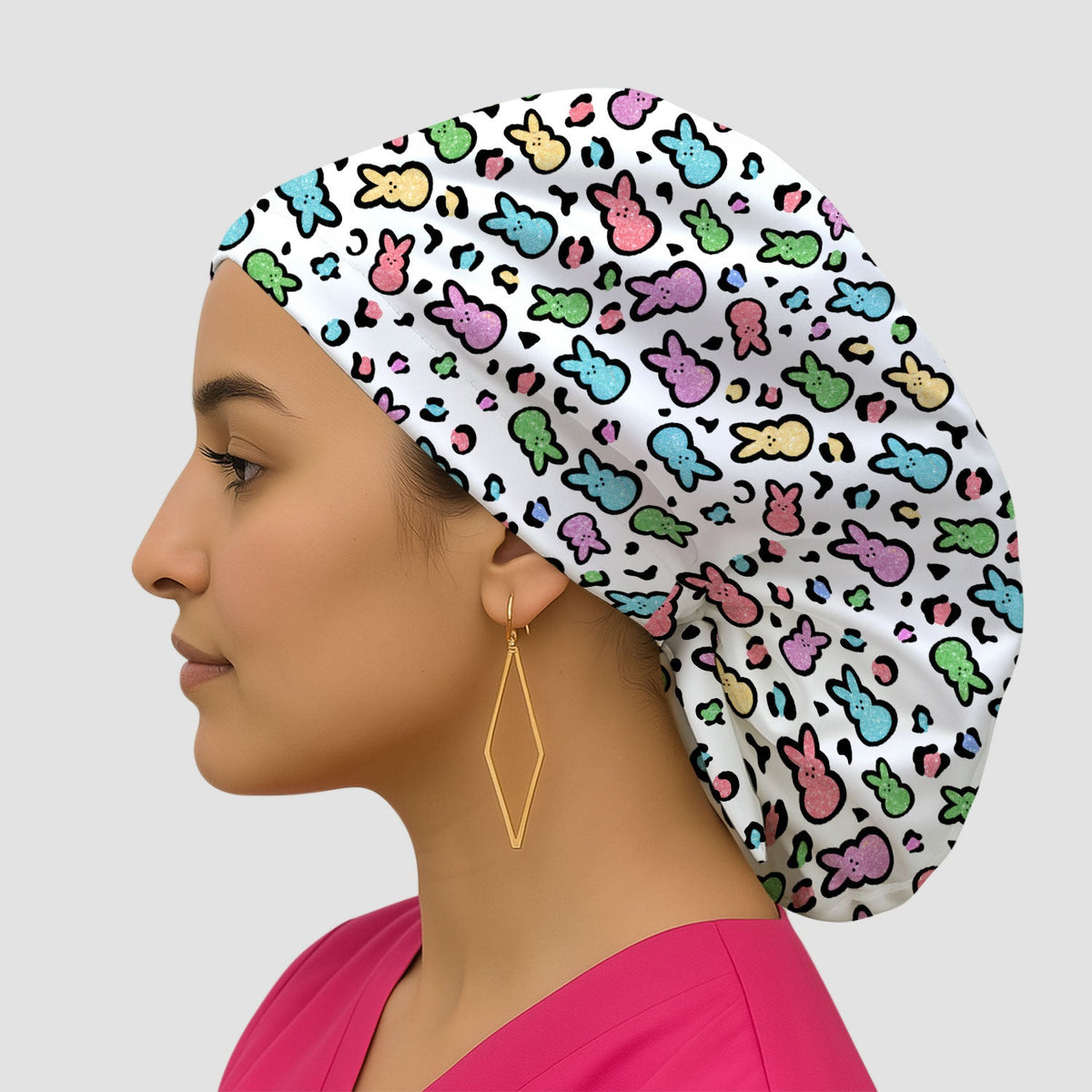 Pastel Bunny Scrub Cap