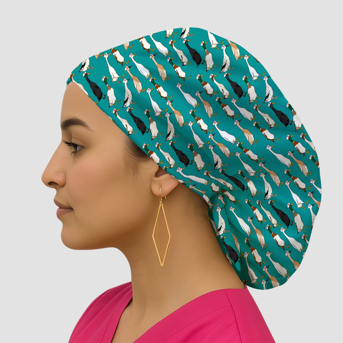 Duck Pattern Scrub Cap