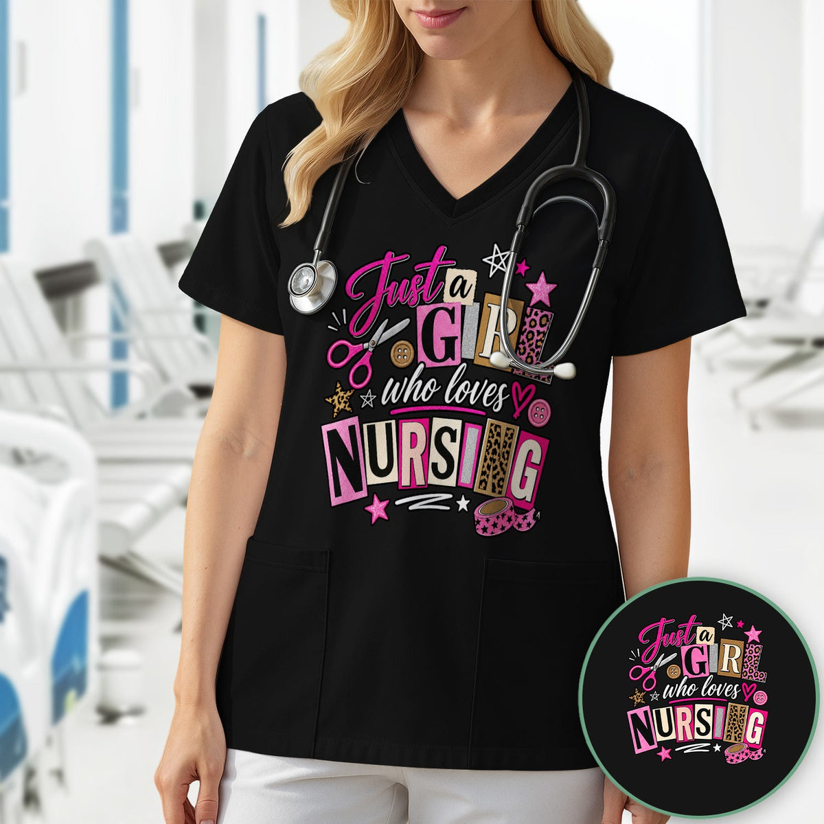 Just A Girl Who Loves Nursing Nurse Shirt