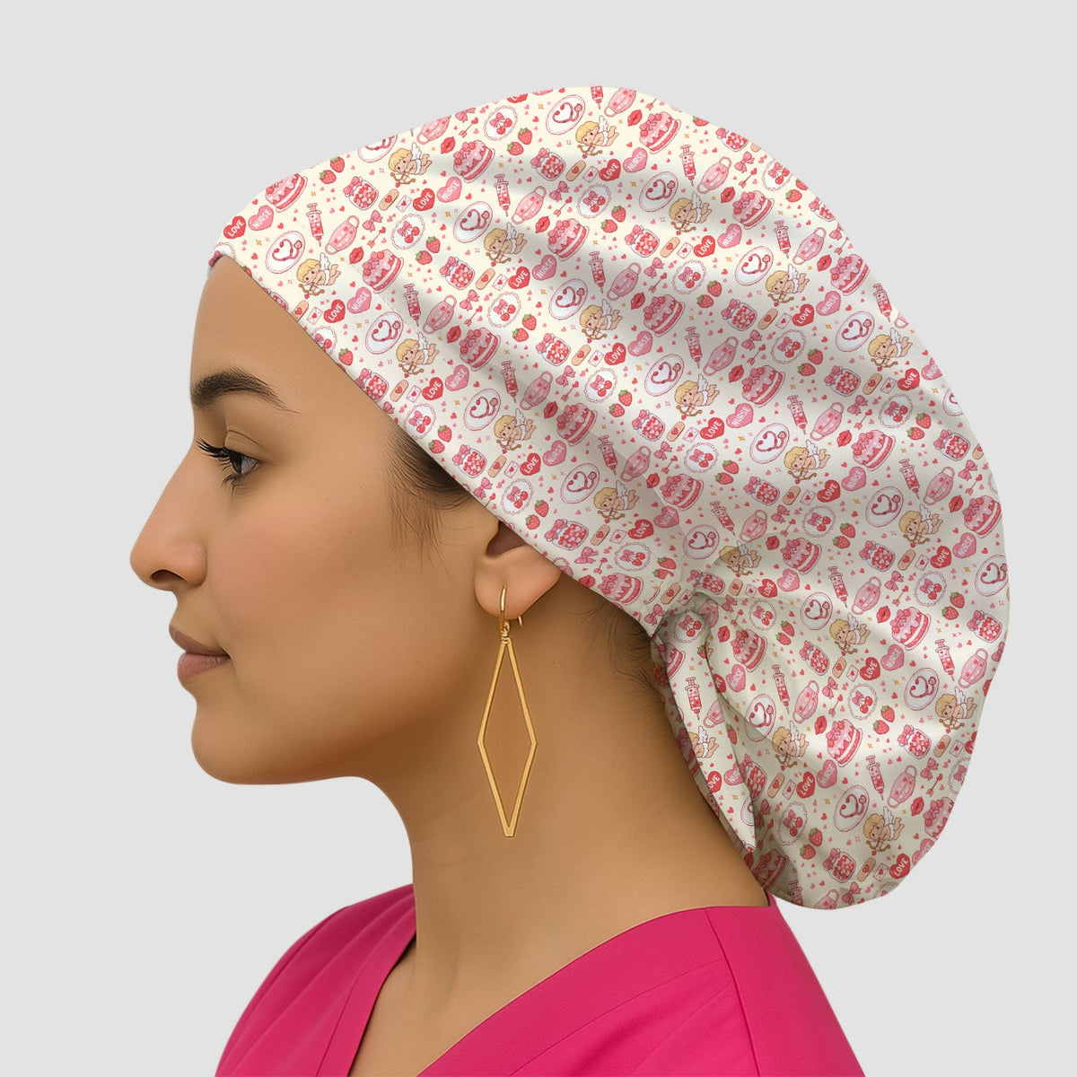 Cupid Valentine Love Scrub Cap