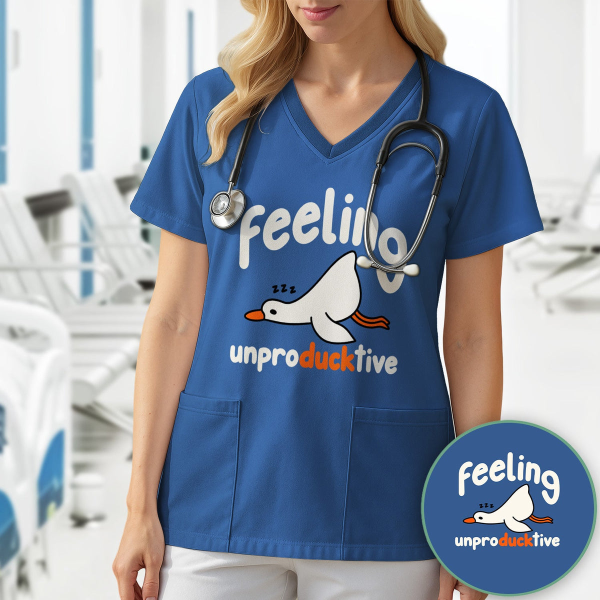 Feeling Unproducktive Duck Nurse Shirt