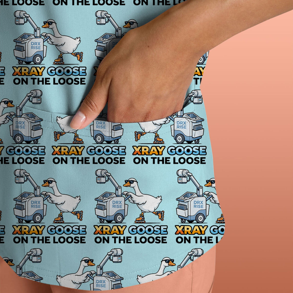 Xray Goose On The Loose Nurse Scrub Top