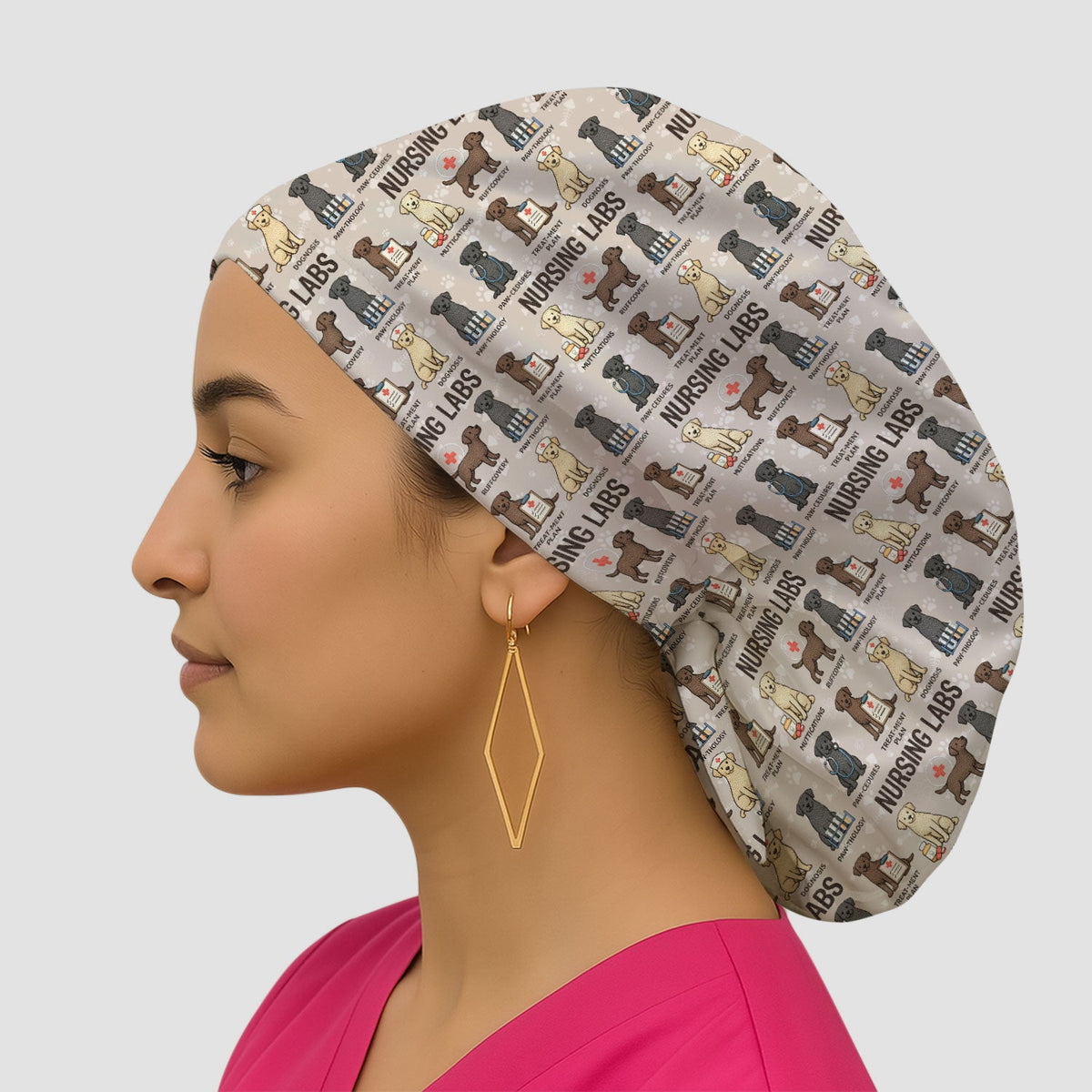 Lab Dog Scrub Cap