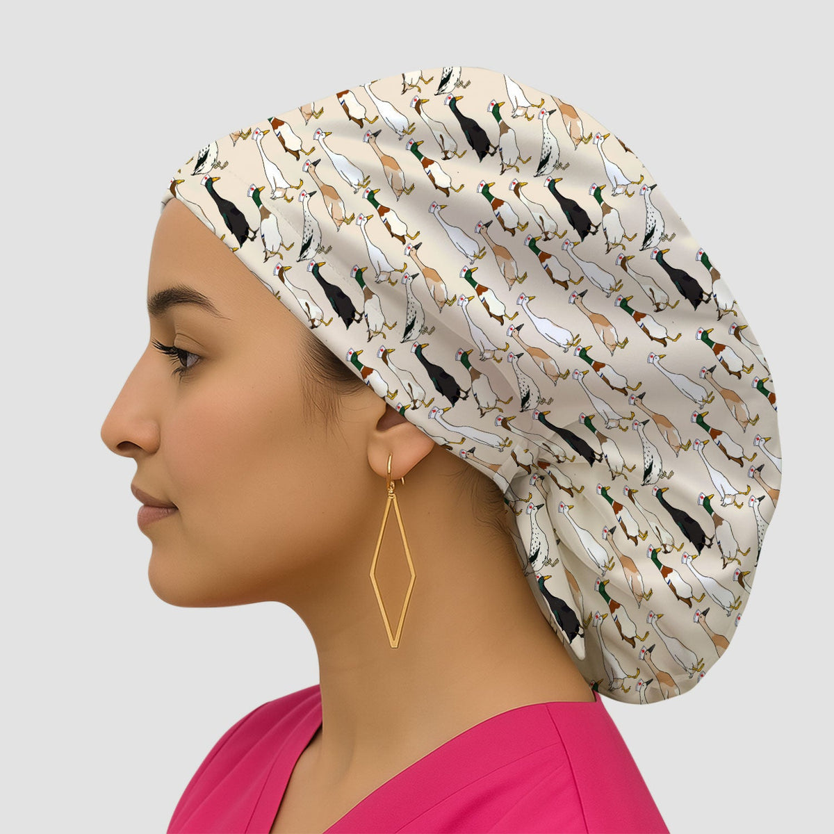 Duck Pattern Scrub Cap