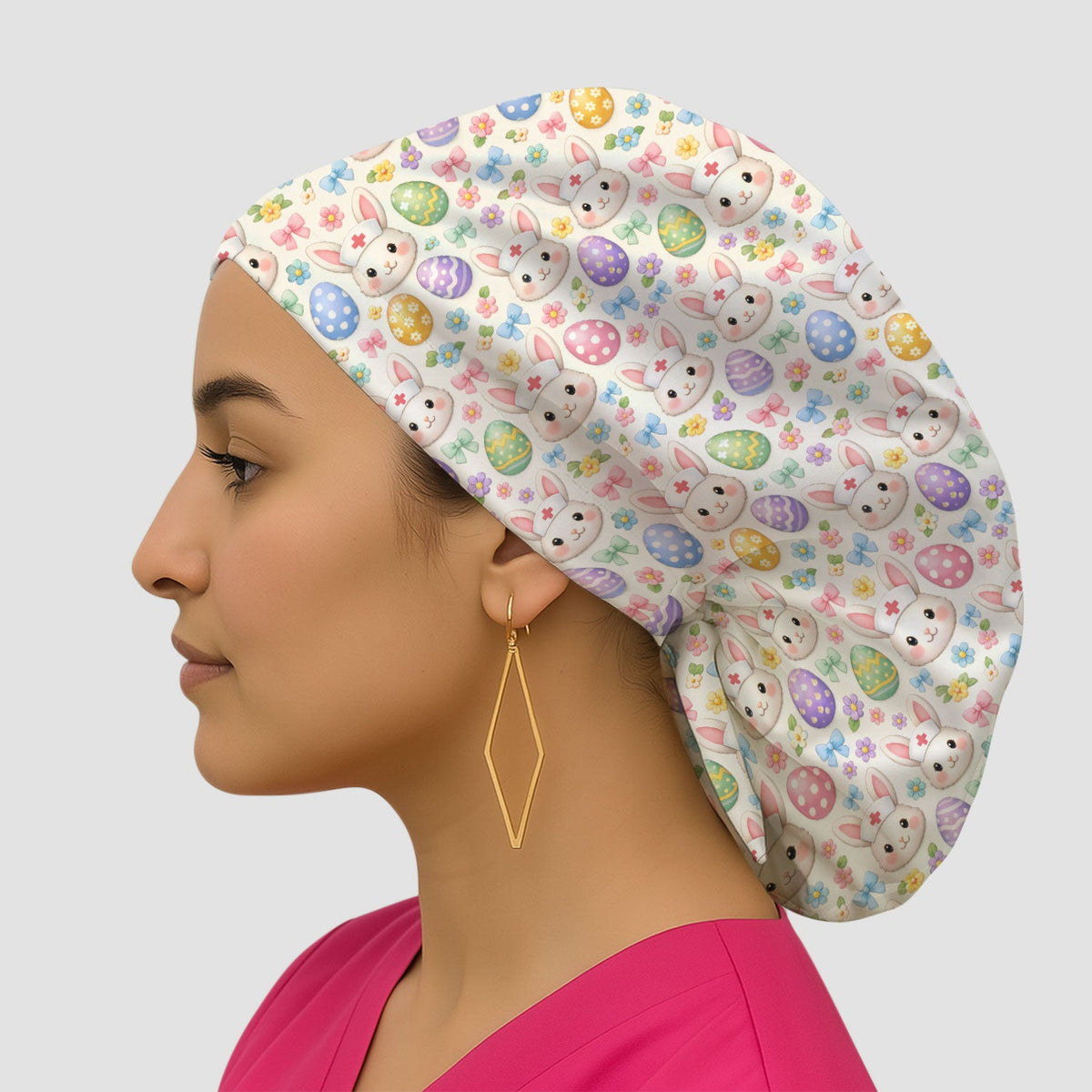 Bunny Egg Scrub Cap