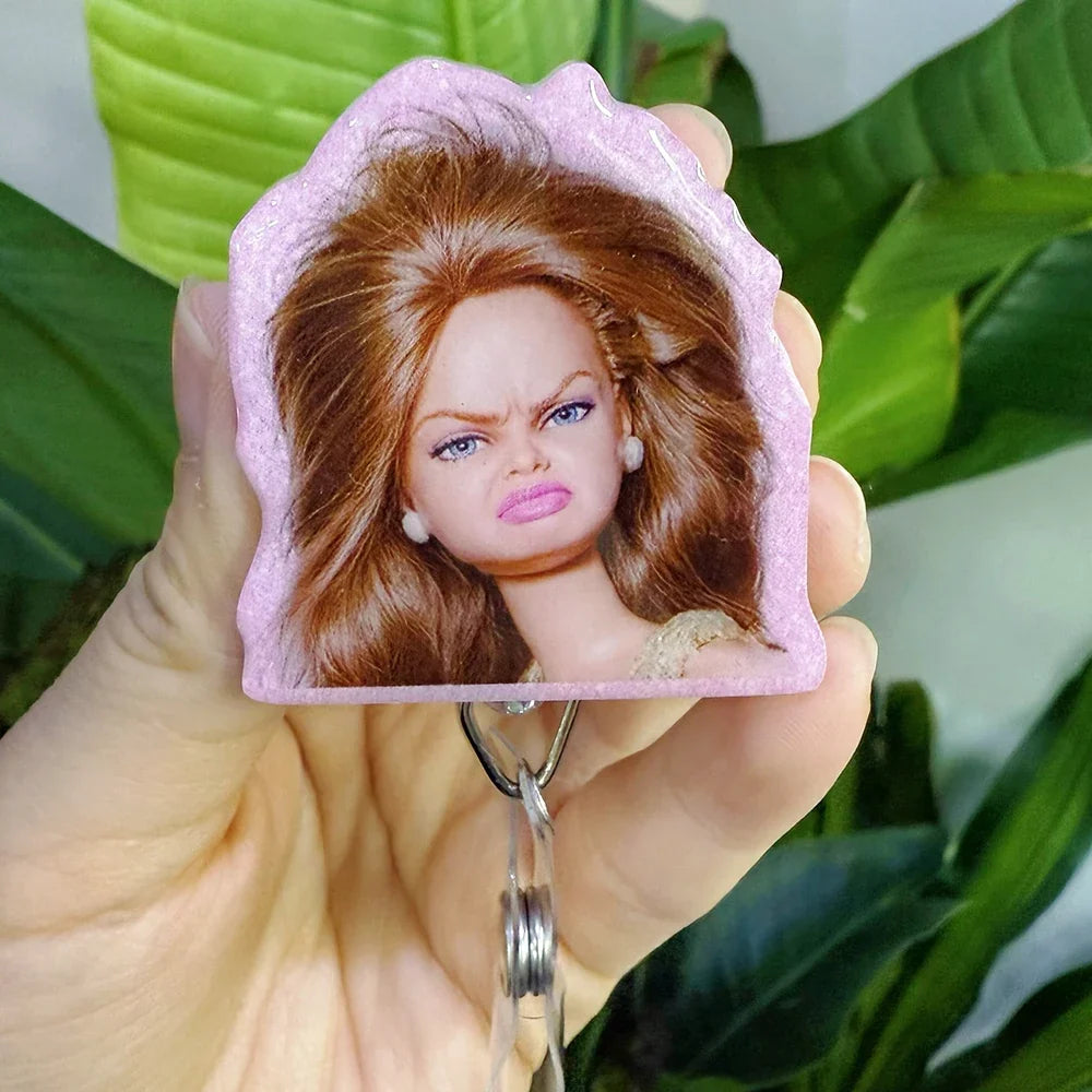 Doll Face Meme Nurse Badge Reel