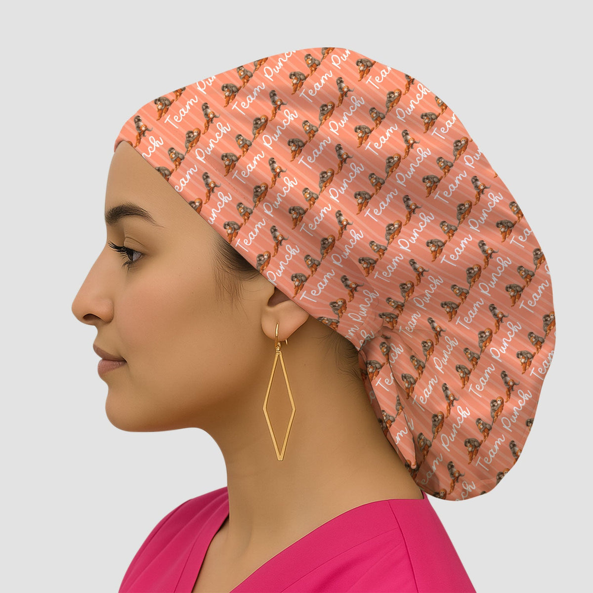 Monkey Team Punch Scrub Cap