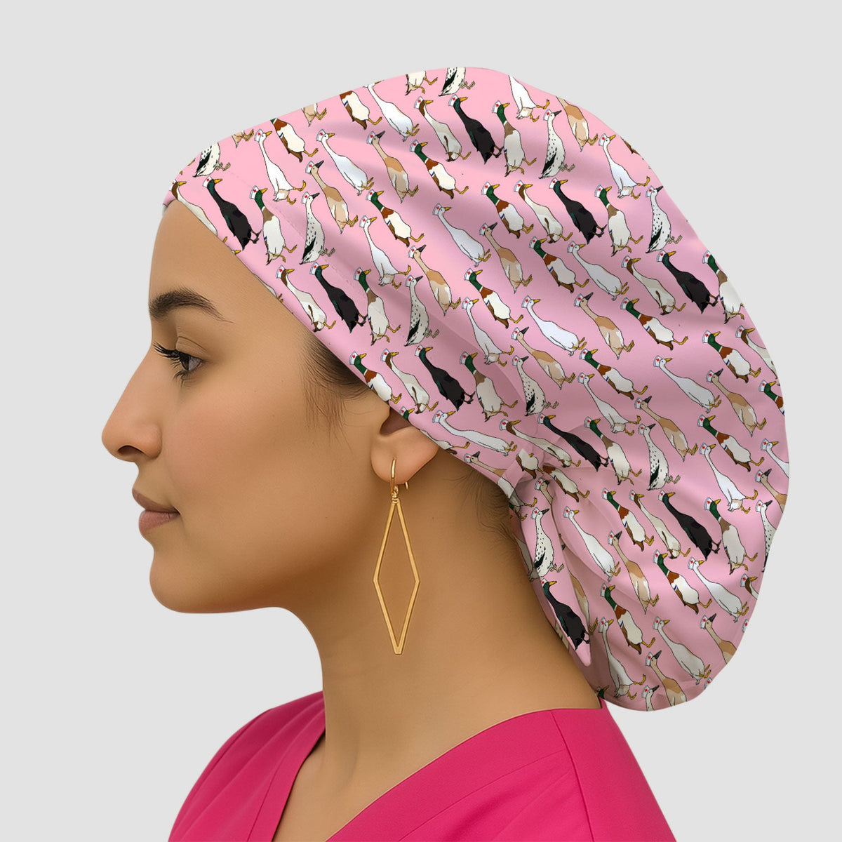 Duck Pattern Scrub Cap