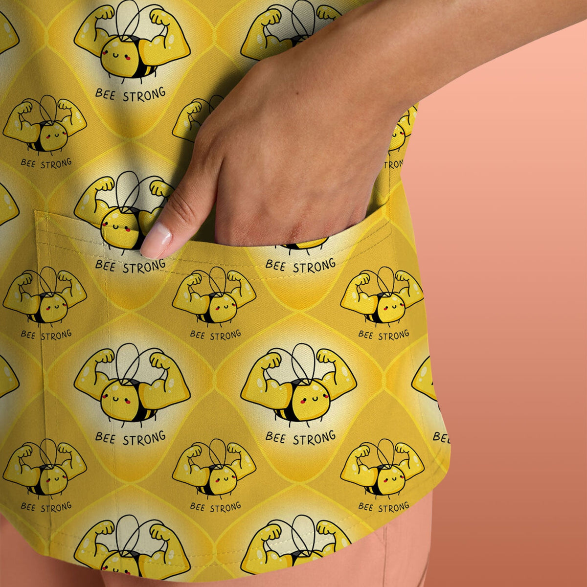 Strong Honey Bee Nurse Scrub Top