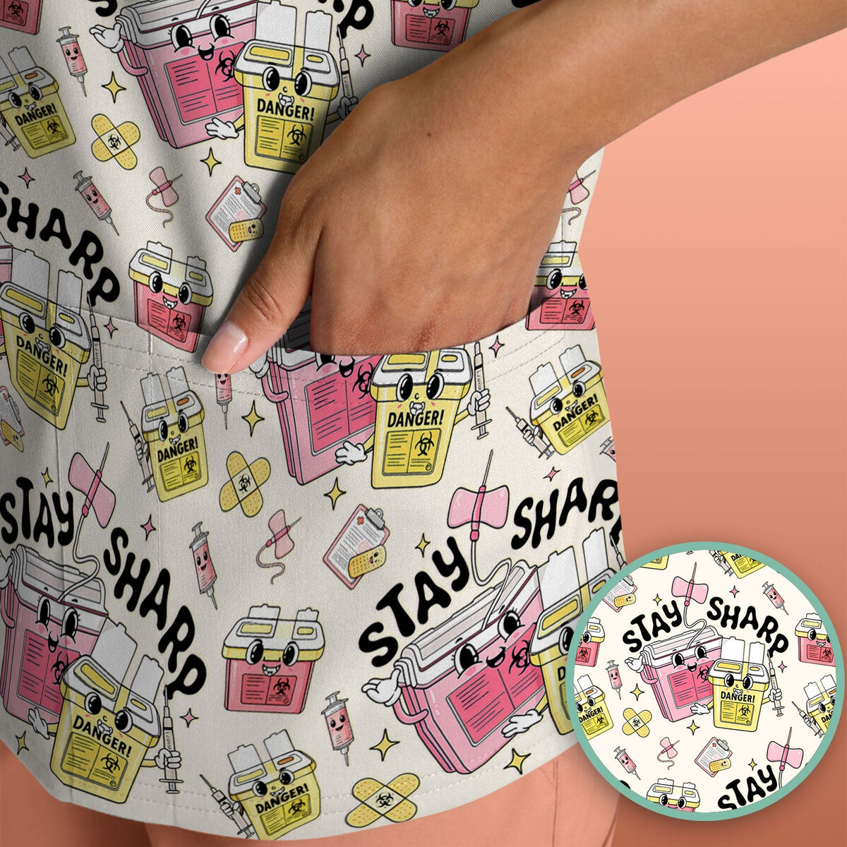 Stay Sharp Nurse Scrub Top