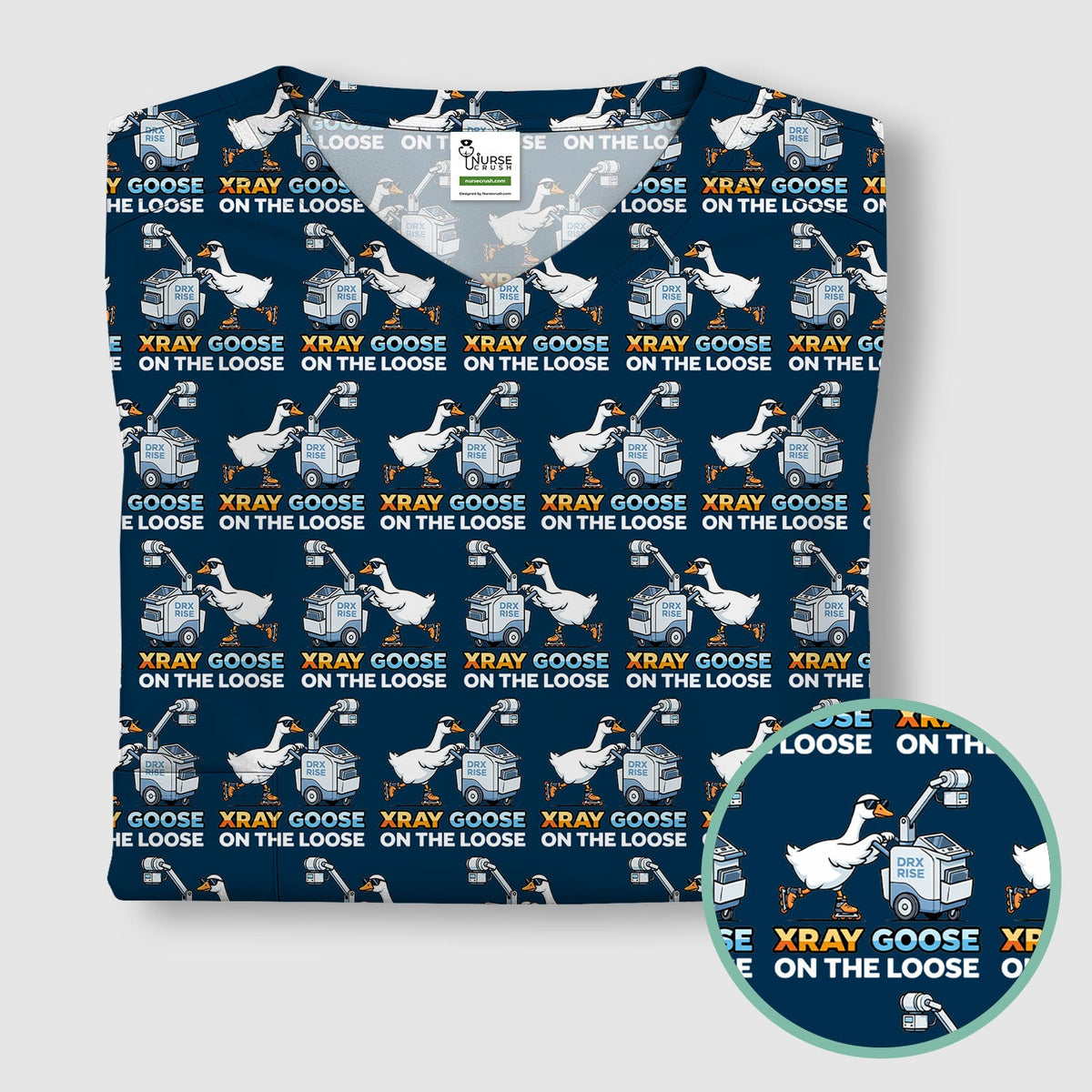 Xray Goose On The Loose Nurse Scrub Top