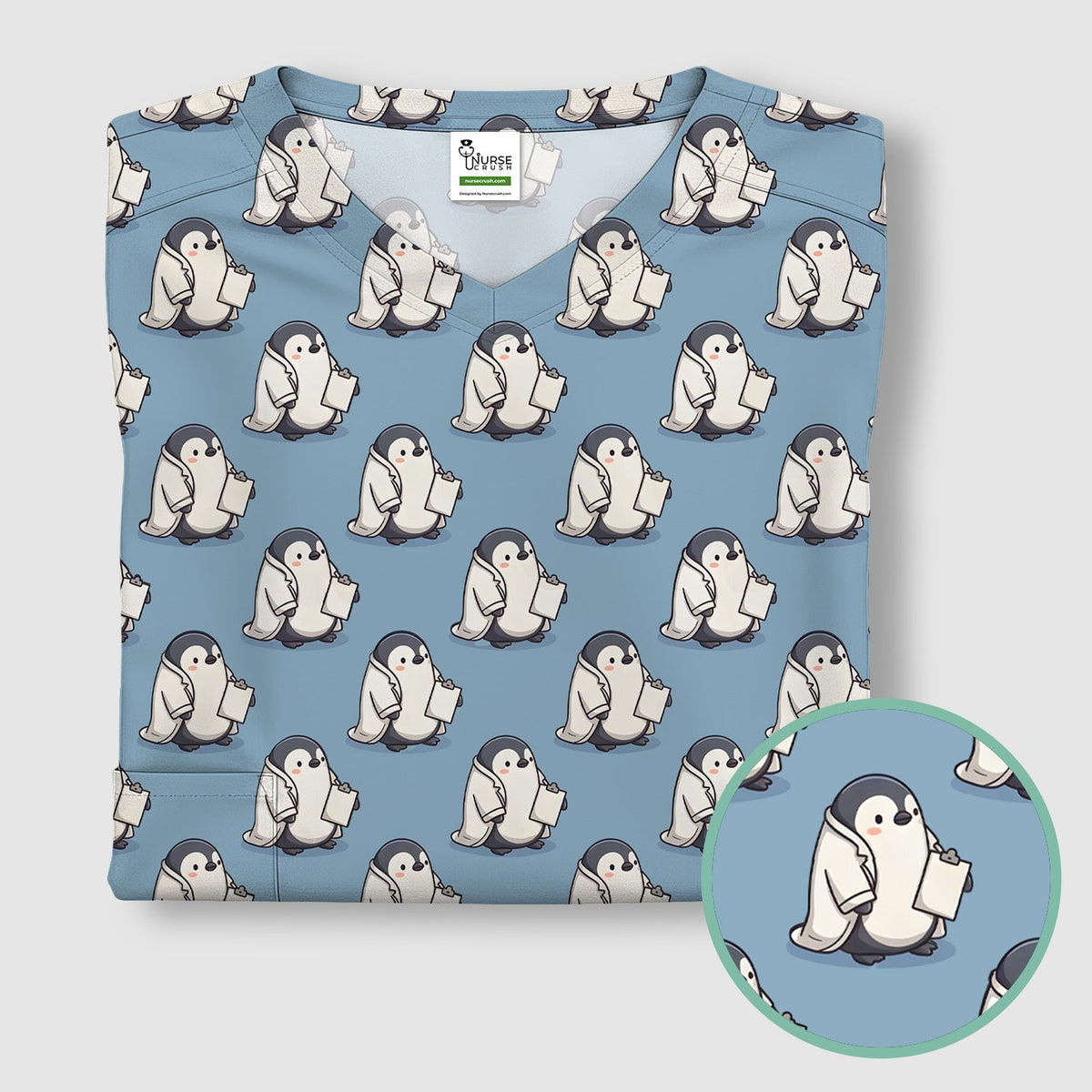 Penguin Medical Nurse Scrub Top