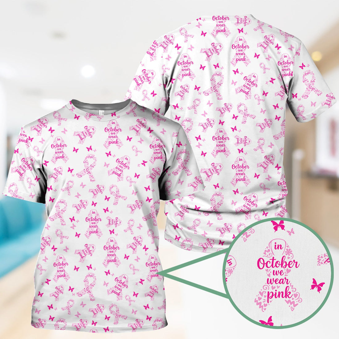 Personalized Breast Cancer Awareness Nurse Shirt