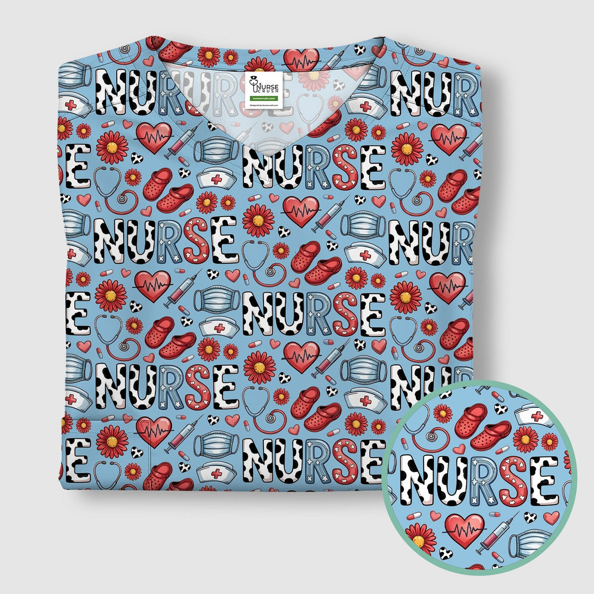 Medical Icon Nurse Scrub Top