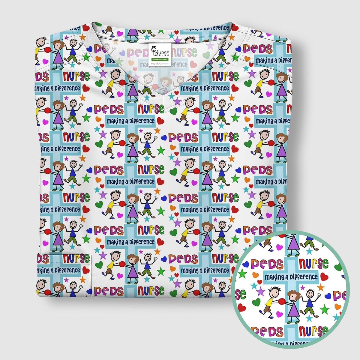 Peds Making A Difference Nurse Scrub Top