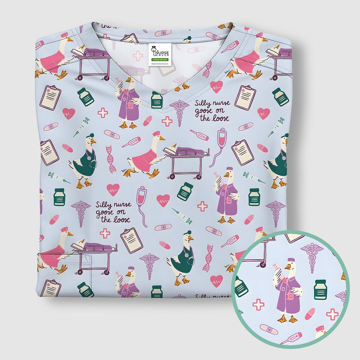 Goose Medical Humor Tools Nurse Scrub Top
