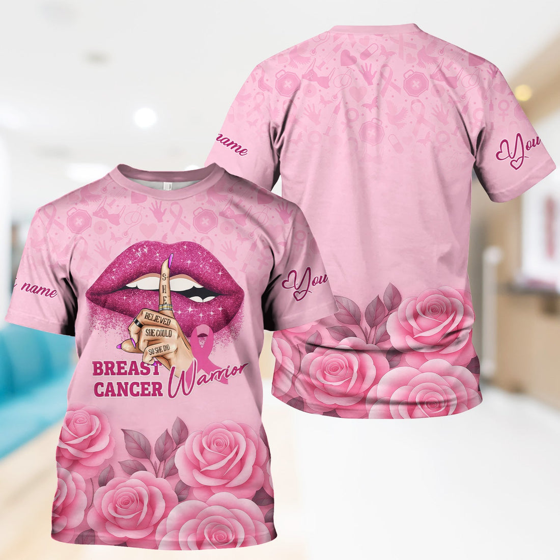 Personalized Breast Cancer She Believed She Could Nurse Shirt