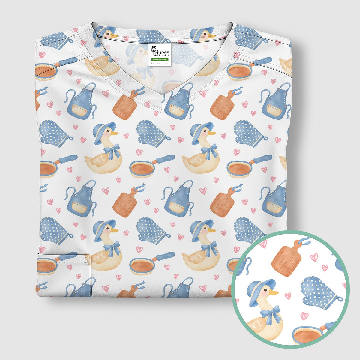 Duck Apron Kitchen Utensil Nurse Scrub Top