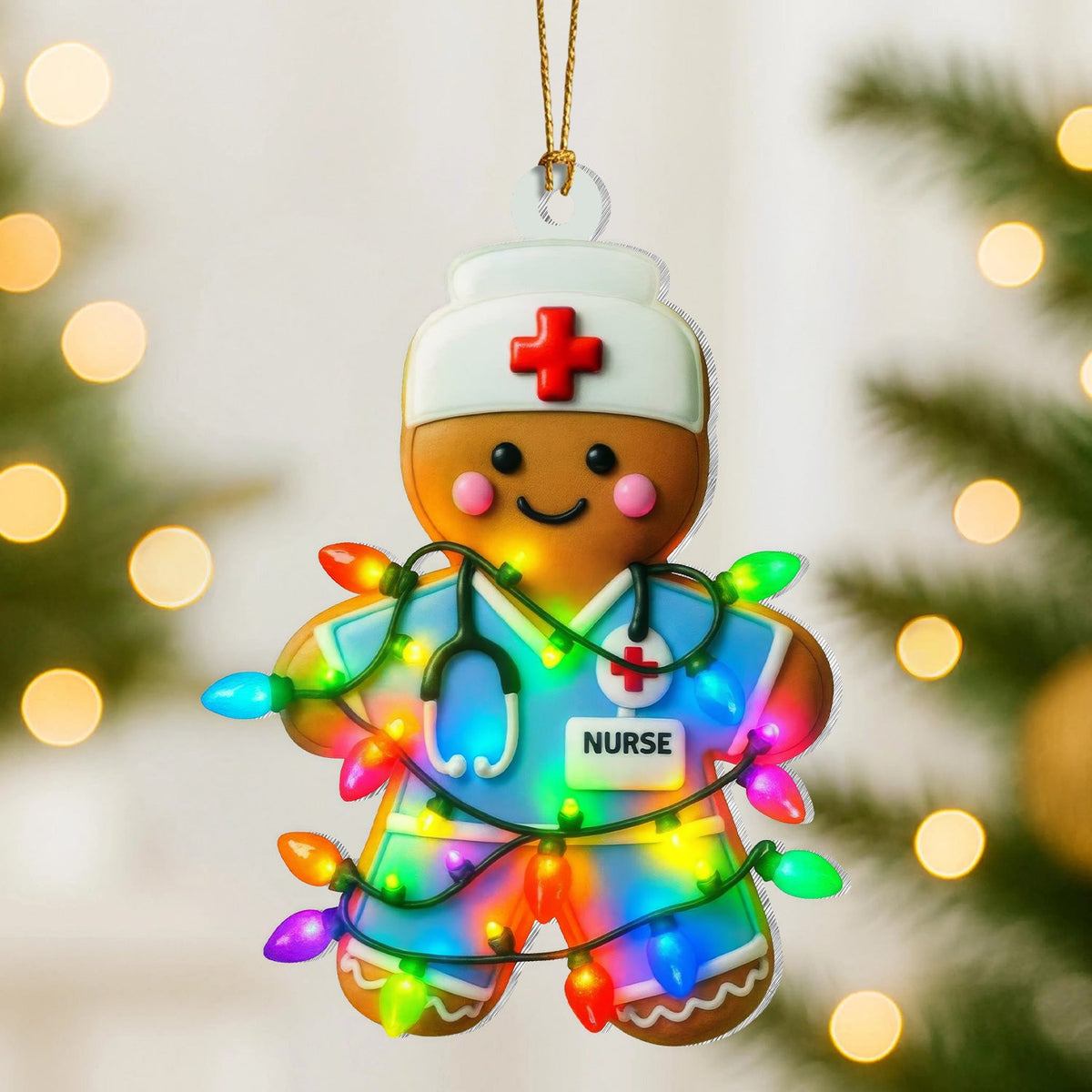 Gingerbread Nurse Christmas Ornament