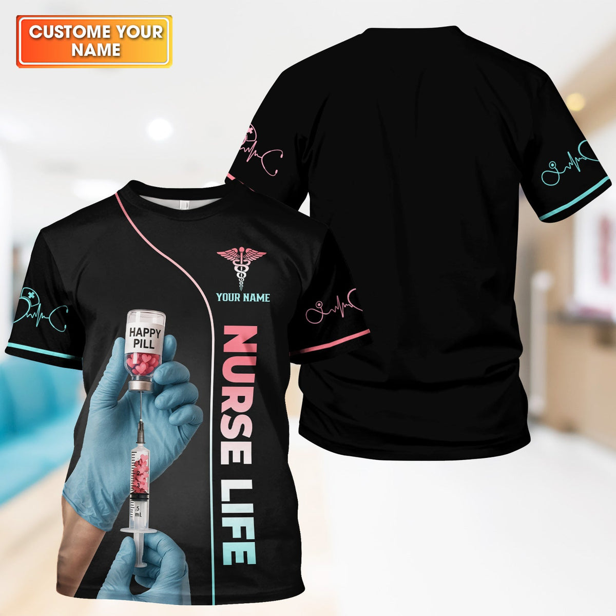 Personalized Happy Pill Nurse Shirt