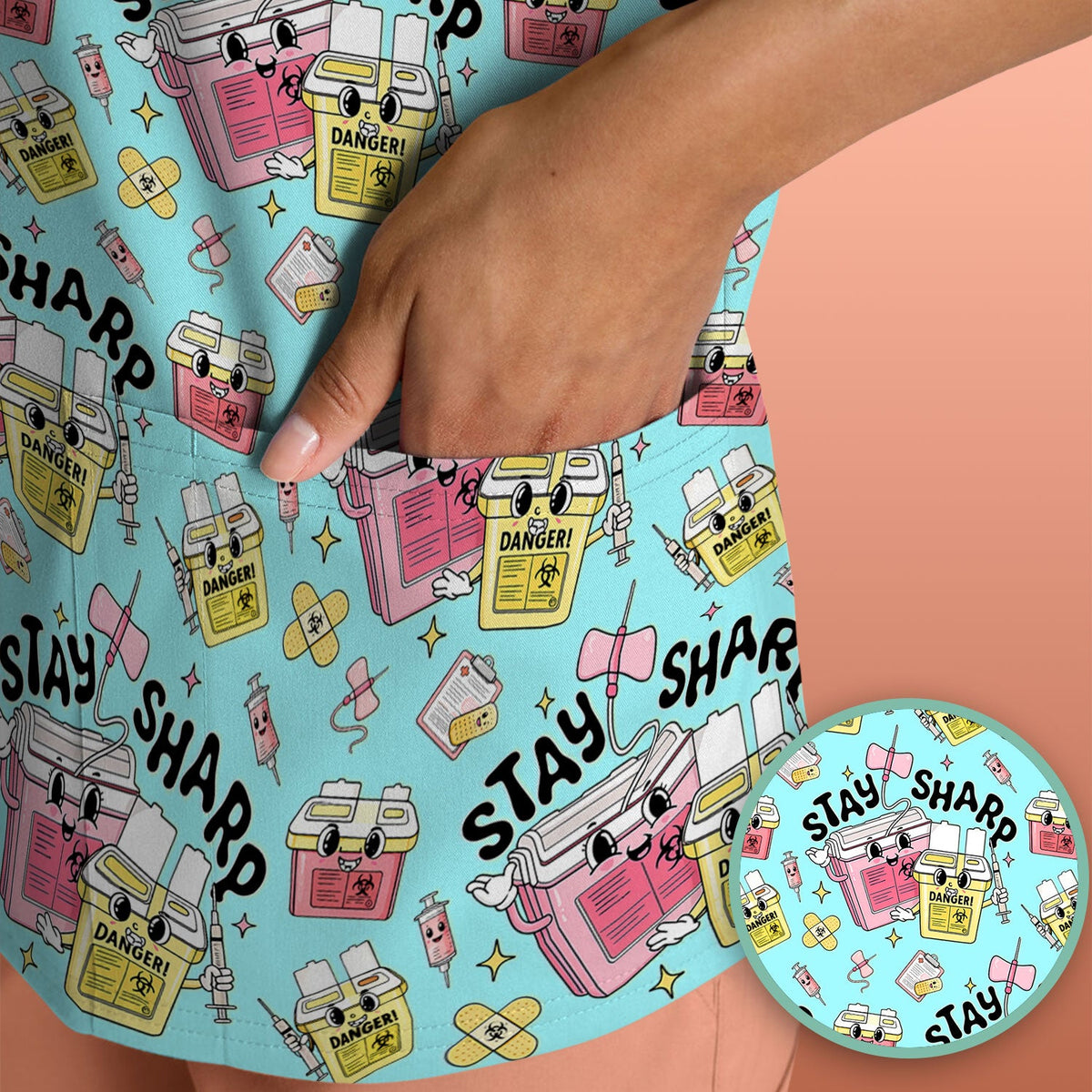 Stay Sharp Nurse Scrub Top