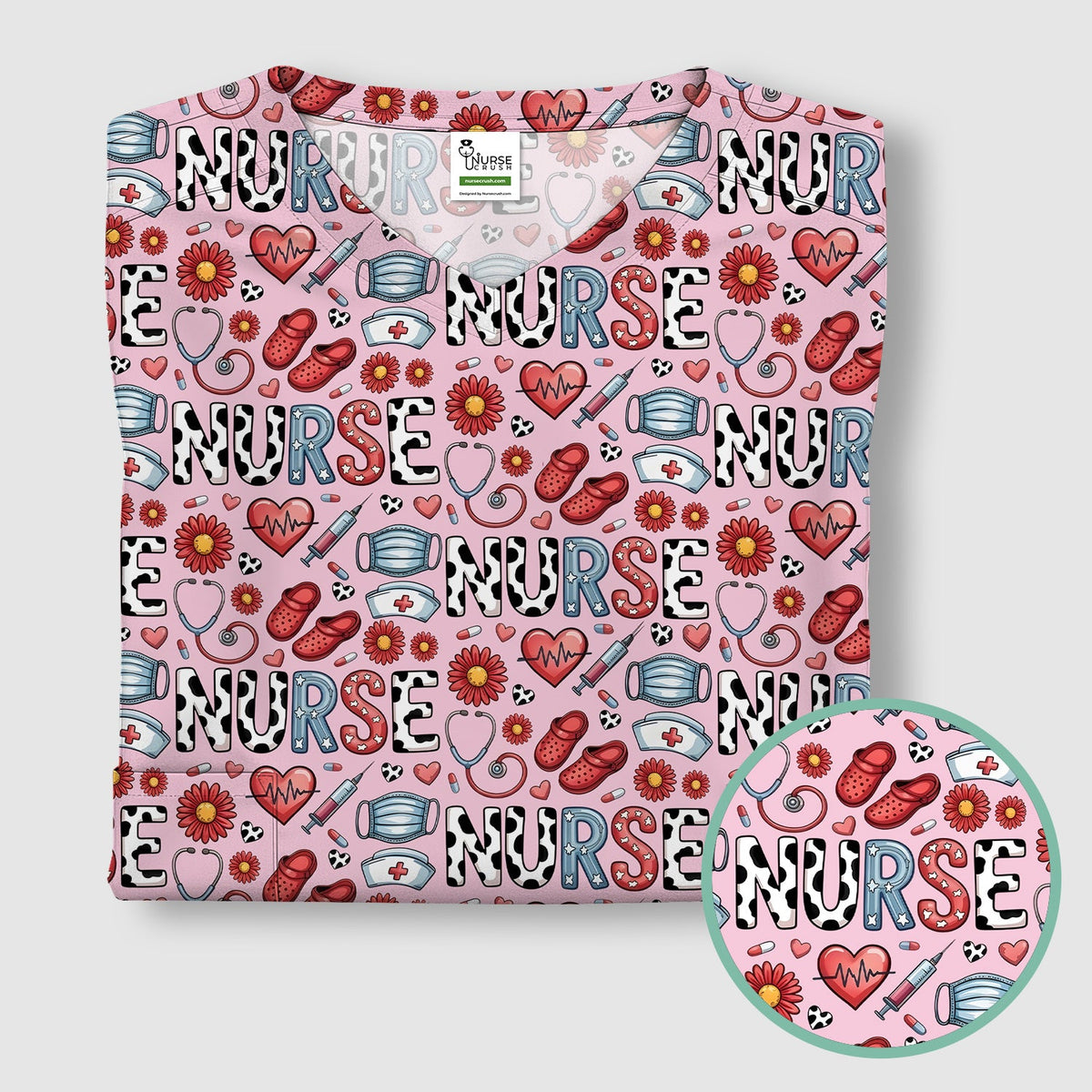 Medical Icon Nurse Scrub Top