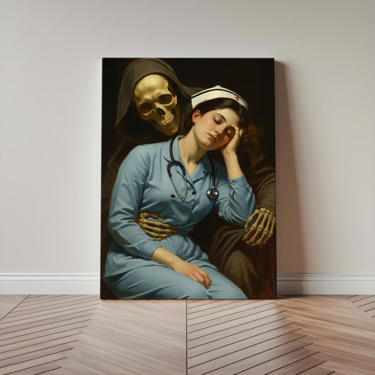 Gothic Grim Reaper Nurse Canvas