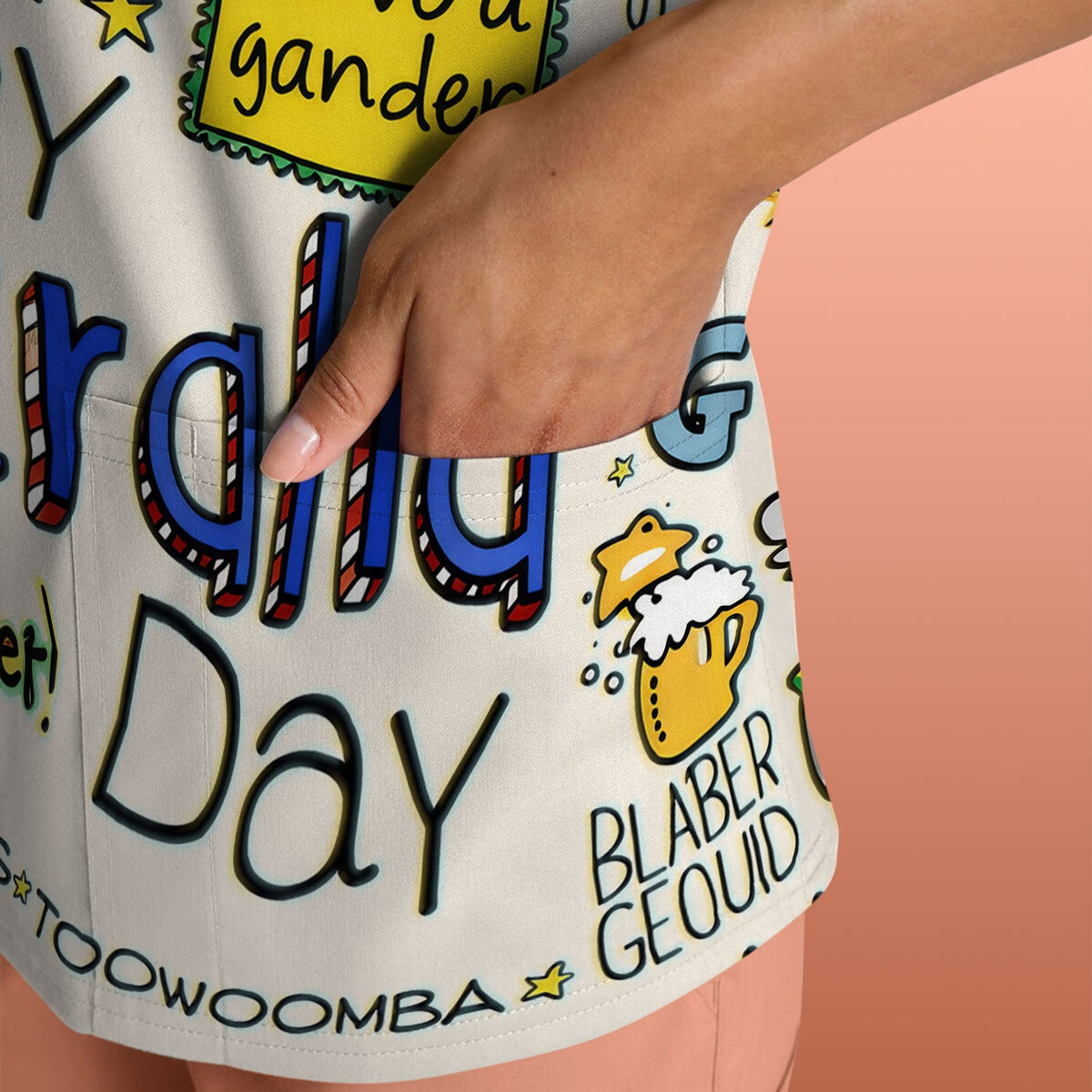Koala Australia Nurse Scrub Top