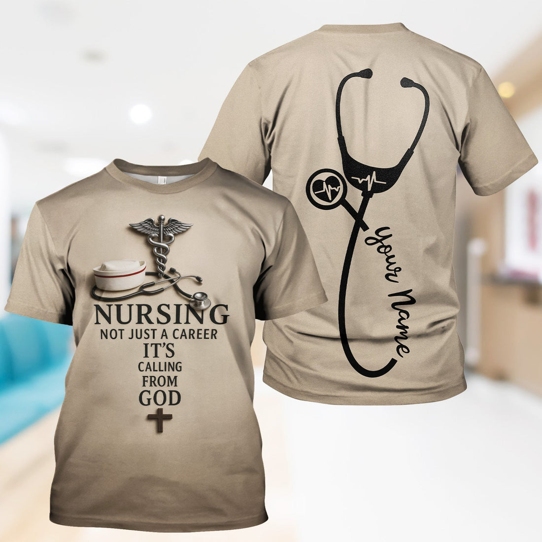 Personalized A Calling From God Christian Nurse Shirt