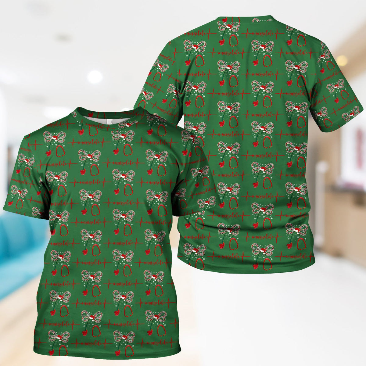 Stethoscope Heartbeat Nurse Shirt - Christmas Gift