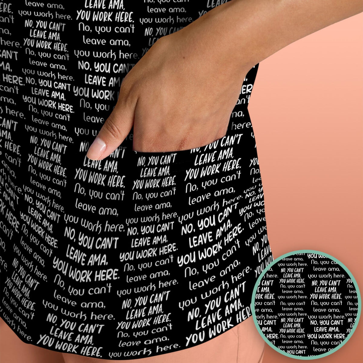 Repeating Work Quote Nurse Scrub Top