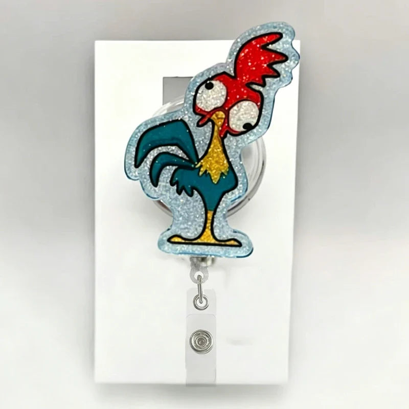 Cute Chicken Nurse Badge Reel