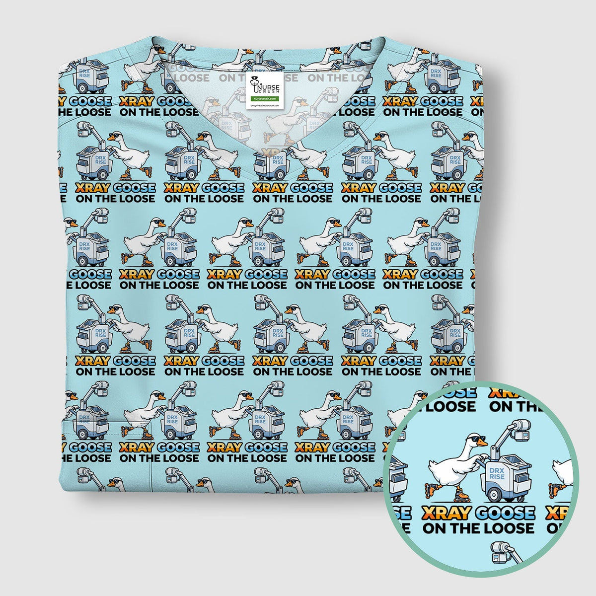Xray Goose On The Loose Nurse Scrub Top