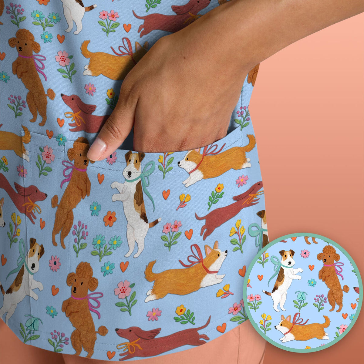 Dog Nurse Scrub Top