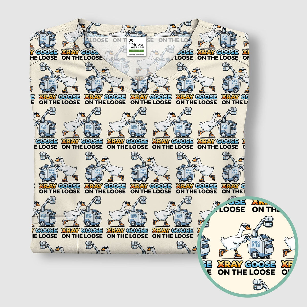 Xray Goose On The Loose Nurse Scrub Top