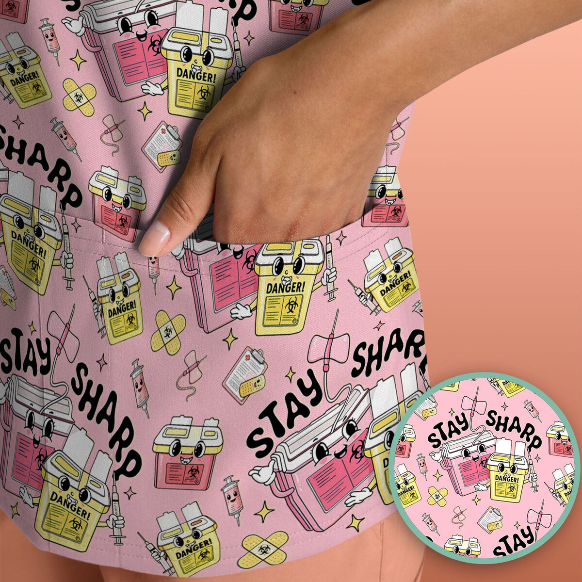 Stay Sharp Nurse Scrub Top