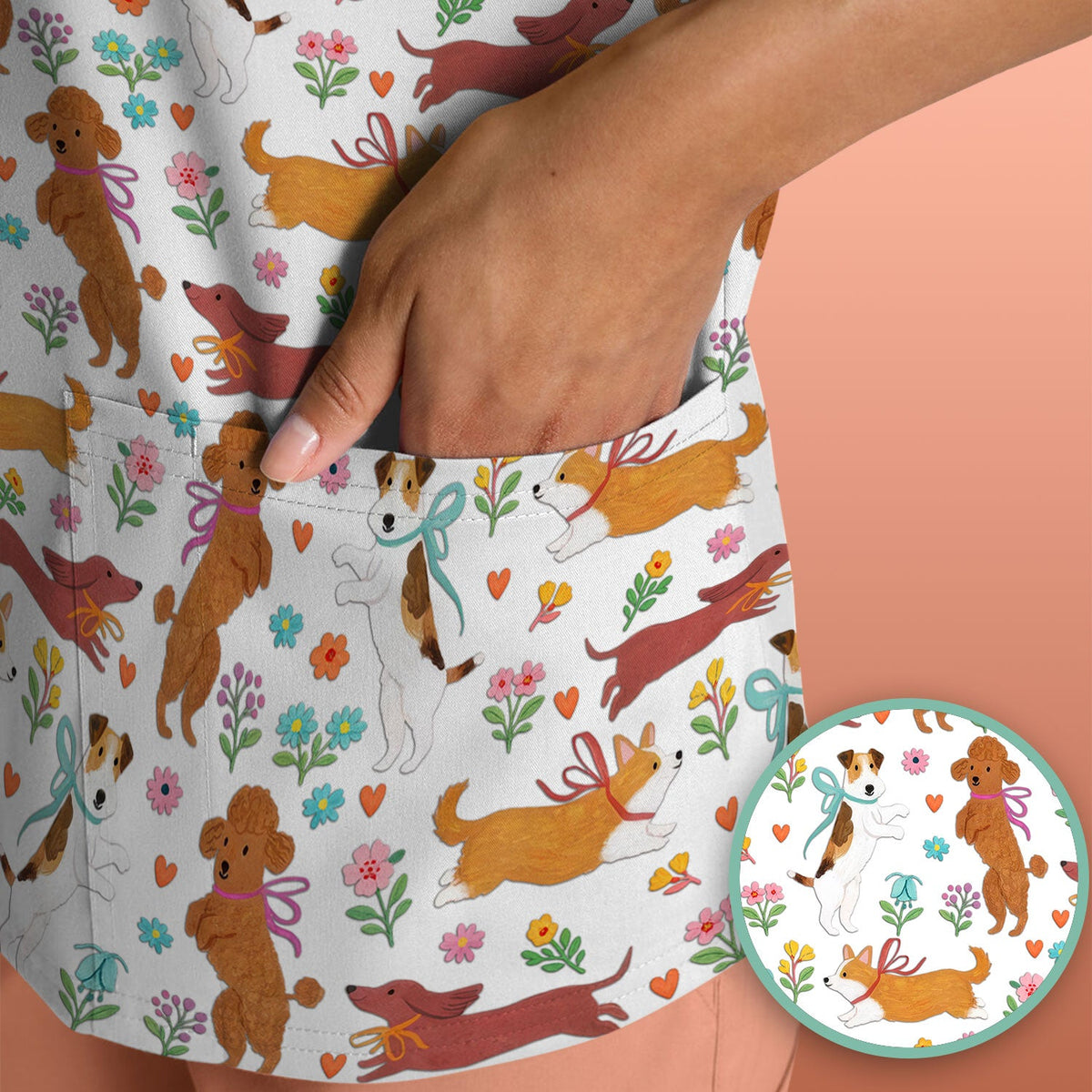 Dog Nurse Scrub Top